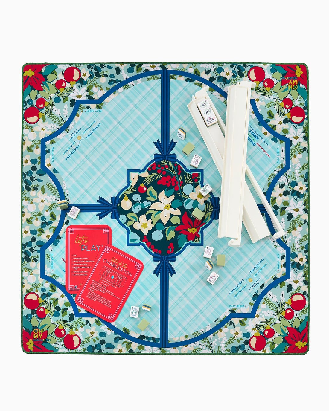 [Oh My Mahjong] Winterberry Mahjong Mat In Tube - The Pink Pineapple 850