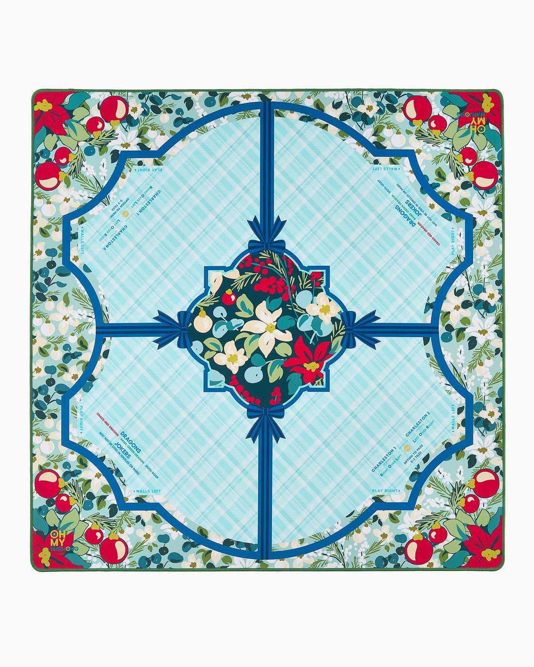 [Oh My Mahjong] Winterberry Mahjong Mat In Tube - The Pink Pineapple 850