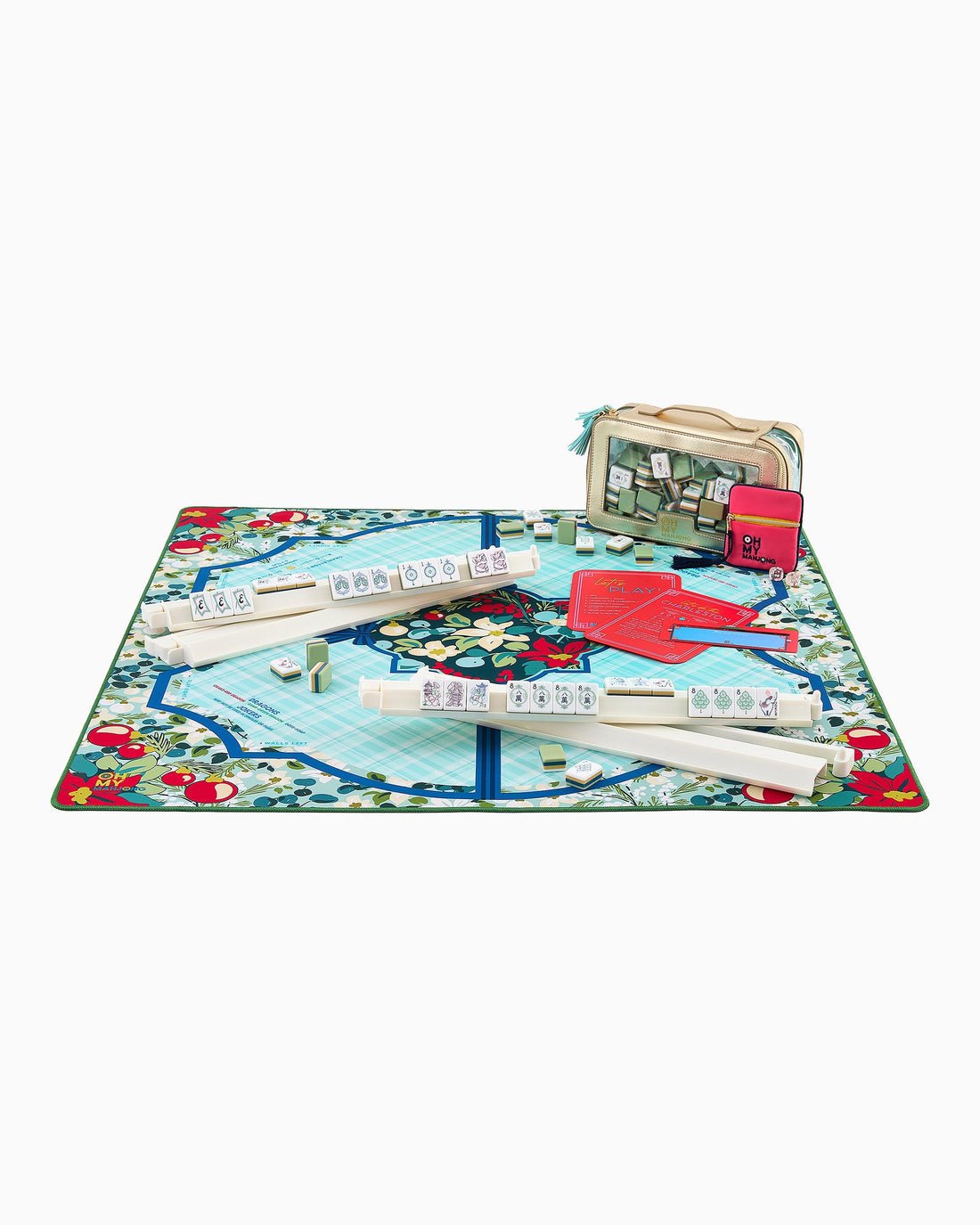 [Oh My Mahjong] Winterberry Mahjong Mat In Tube - The Pink Pineapple 850