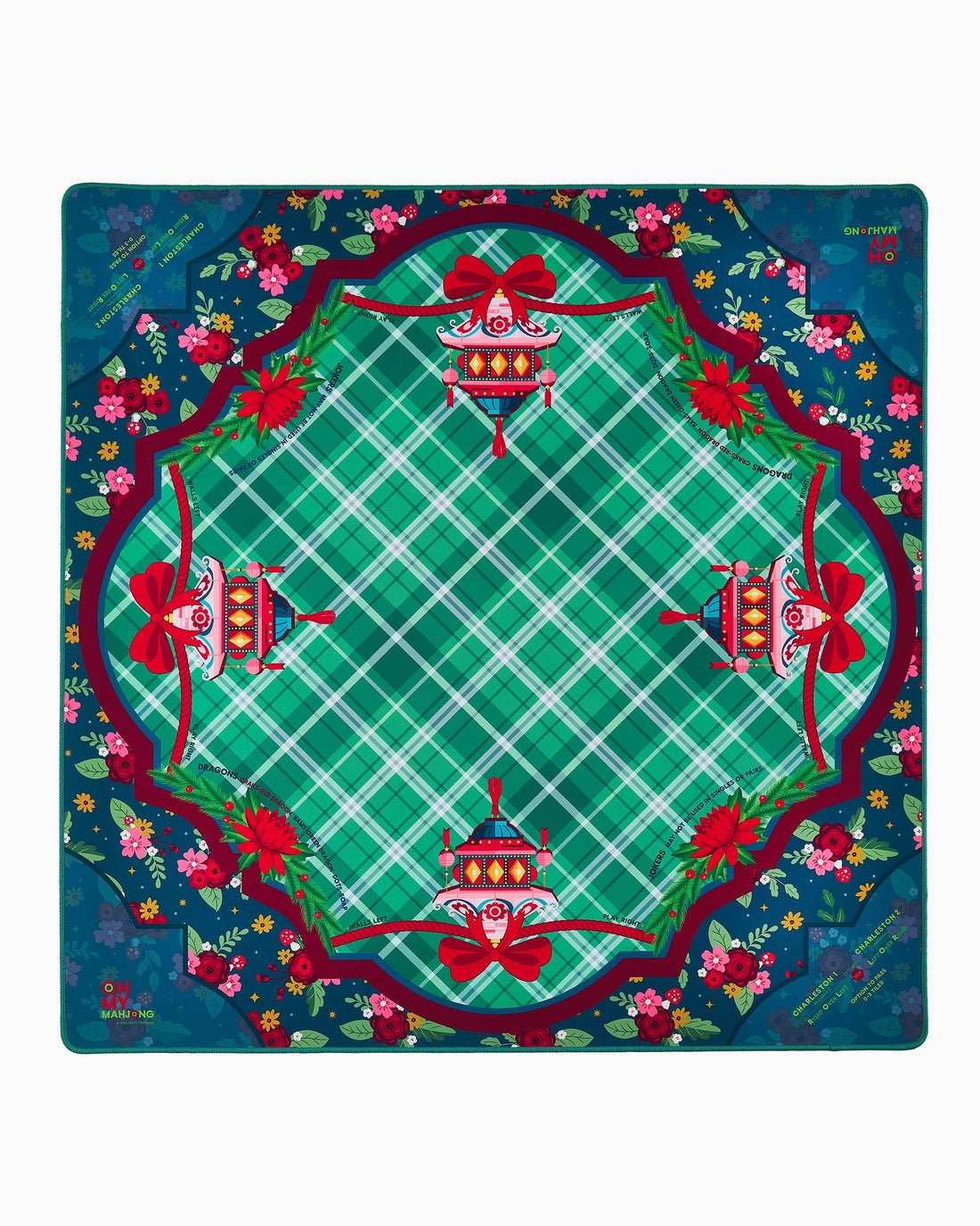 [Oh My Mahjong] Yuletide Mahjong Mat In Tube - The Pink Pineapple 850