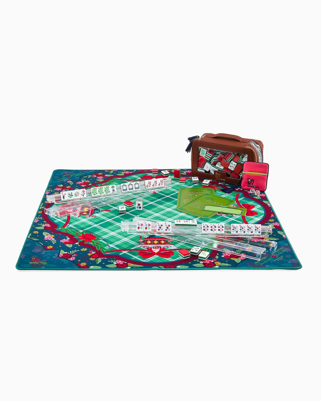 [Oh My Mahjong] Yuletide Mahjong Mat In Tube - The Pink Pineapple 850
