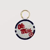 Ole Miss Beaded Keychain - The Pink Pineapple 850