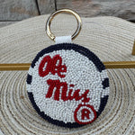 Ole Miss Beaded Keychain - The Pink Pineapple 850
