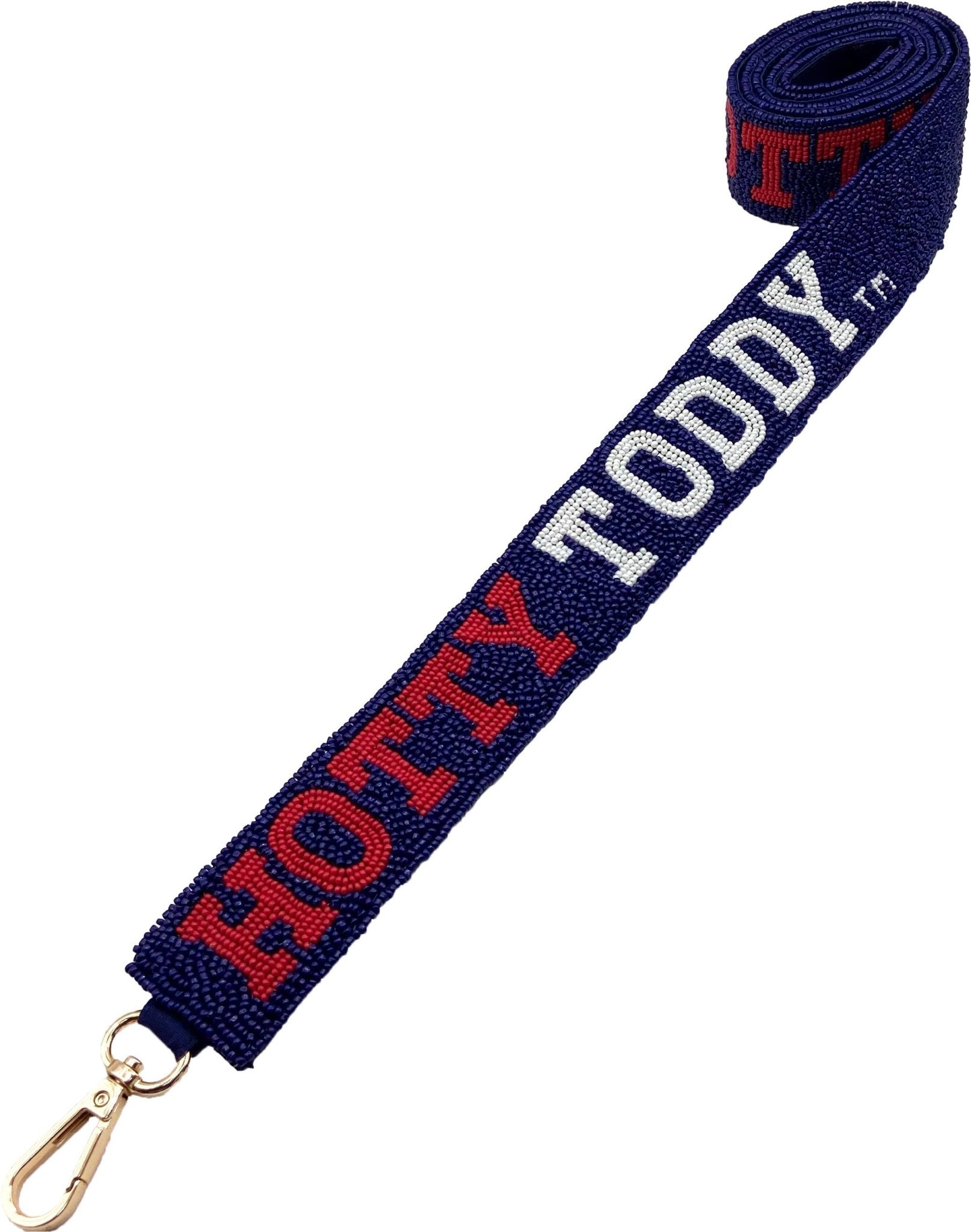 Ole Miss Hotty Toddy Beaded Bag Strap - The Pink Pineapple 850