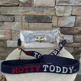Ole Miss Hotty Toddy Beaded Bag Strap - The Pink Pineapple 850