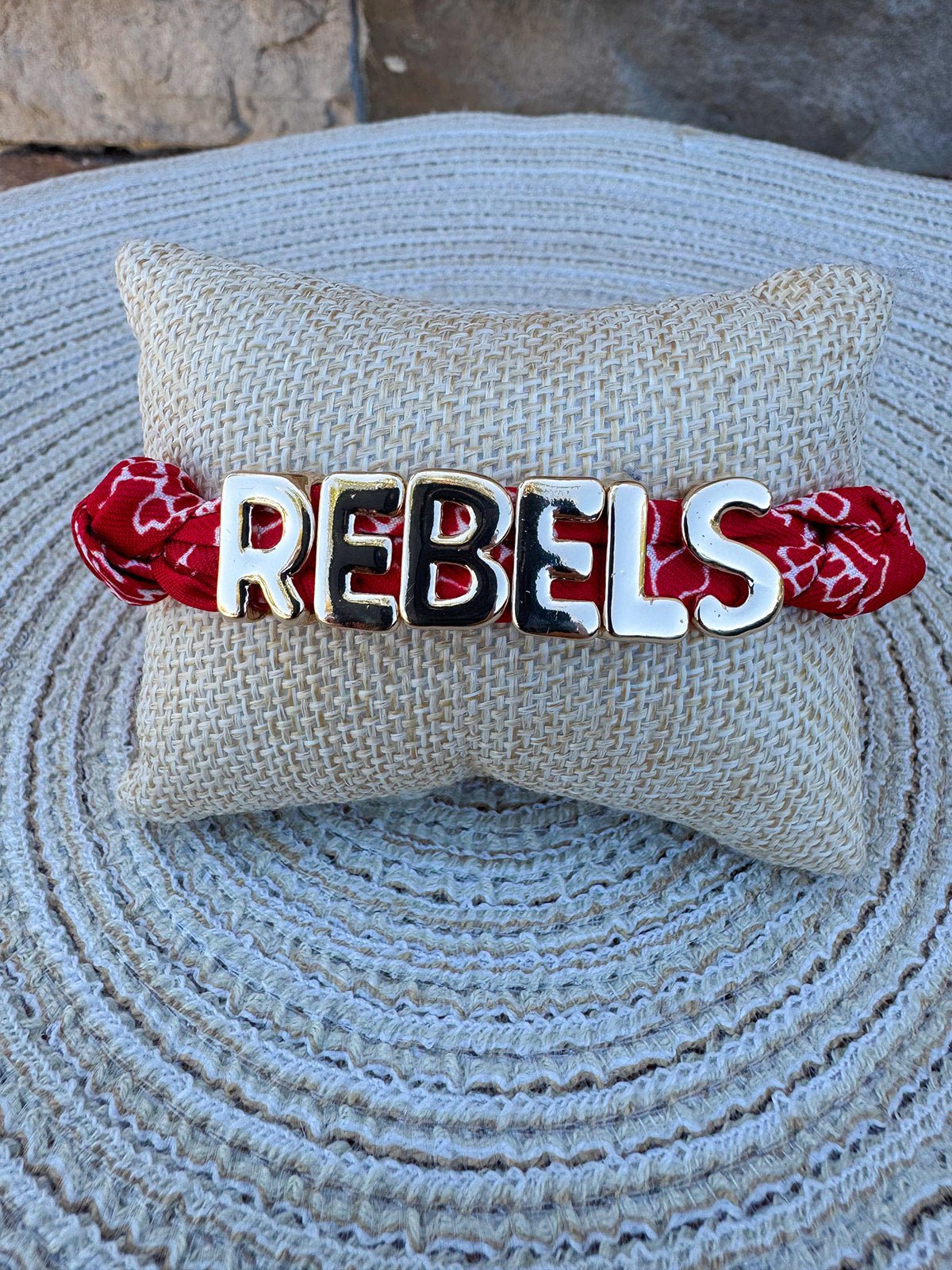 Ole Miss Rebels Bandana Slider Bracelet - The Pink Pineapple 850