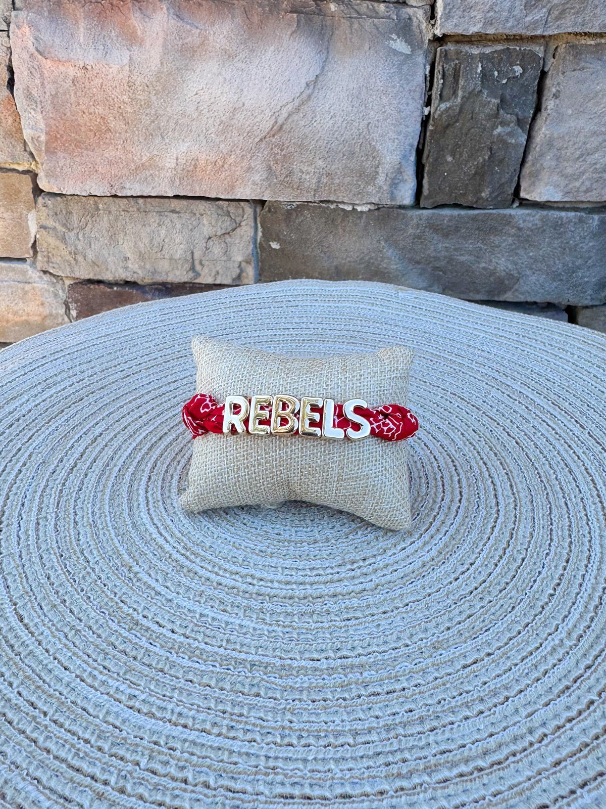 Ole Miss Rebels Bandana Slider Bracelet - The Pink Pineapple 850