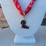 Ole Miss Rebels Logo Bandana Scarf Necklace - The Pink Pineapple 850