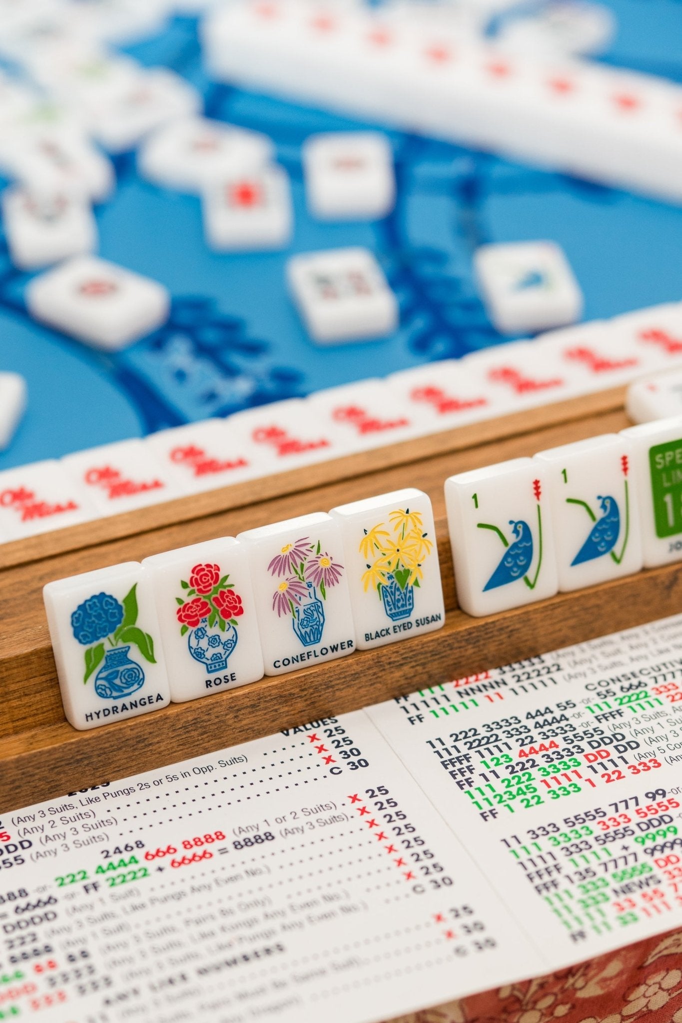 Ole Miss® University of Mississippi® Mahjong Tiles - The Pink Pineapple 850