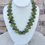 Olive Beaded Triple Layer Necklace - The Pink Pineapple 850
