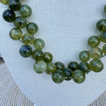 Olive Beaded Triple Layer Necklace - The Pink Pineapple 850