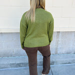Olive Charm Cardigan - The Pink Pineapple 850