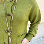 Olive Charm Cardigan - The Pink Pineapple 850