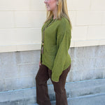 Olive Charm Cardigan - The Pink Pineapple 850