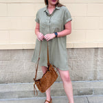 Olive Grove Mini Dress - The Pink Pineapple 850