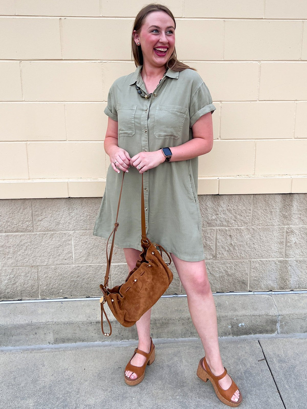 Olive Grove Mini Dress - The Pink Pineapple 850