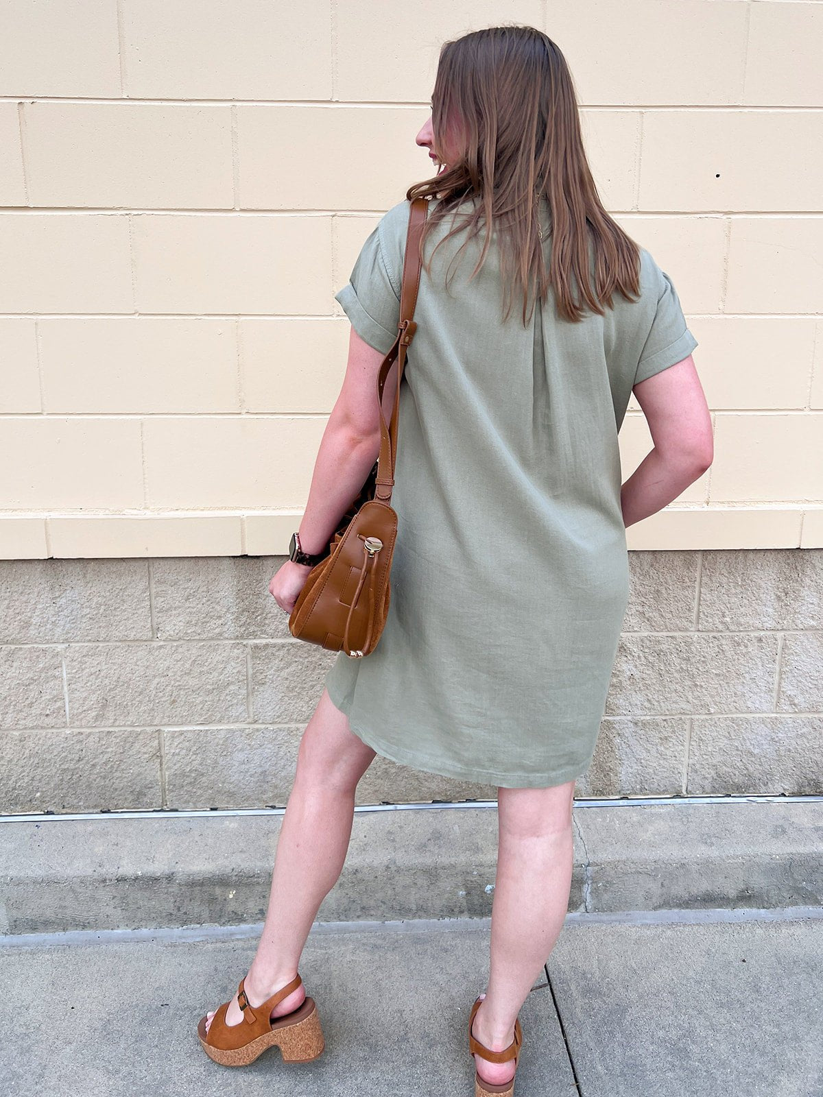 Olive Grove Mini Dress - The Pink Pineapple 850