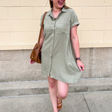 Olive Grove Mini Dress - The Pink Pineapple 850