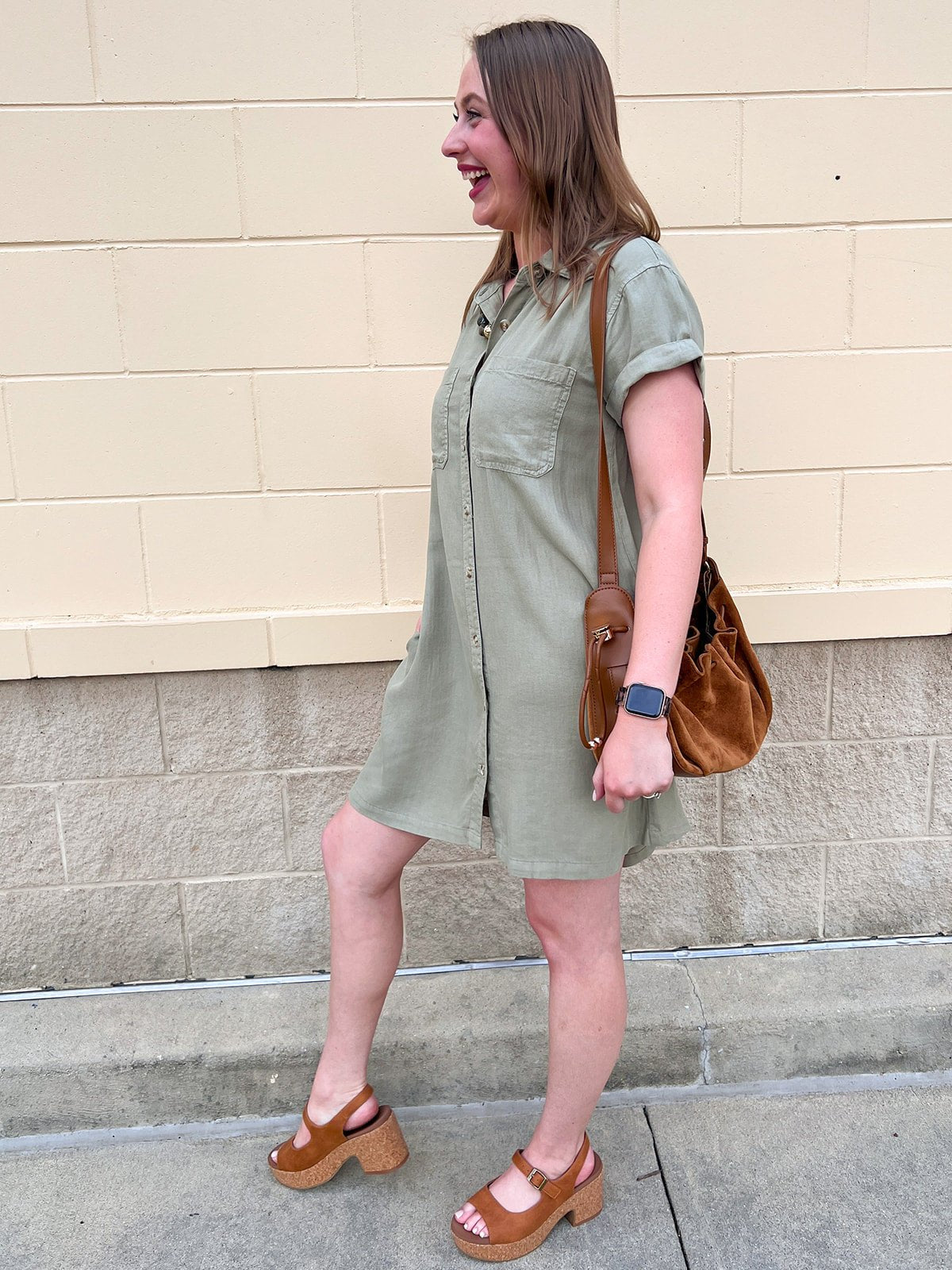 Olive Grove Mini Dress - The Pink Pineapple 850