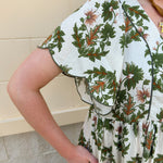 Olive Harvest Scalloped Midi Dress - The Pink Pineapple 850