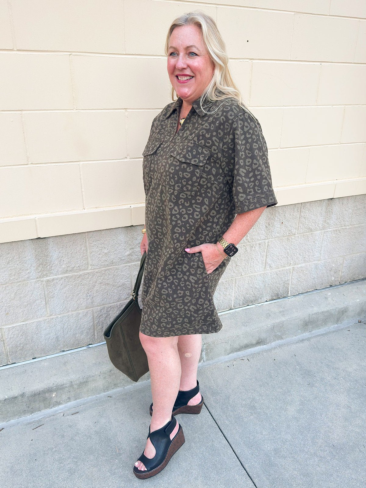 Olive Instinct Mini Dress - The Pink Pineapple 850