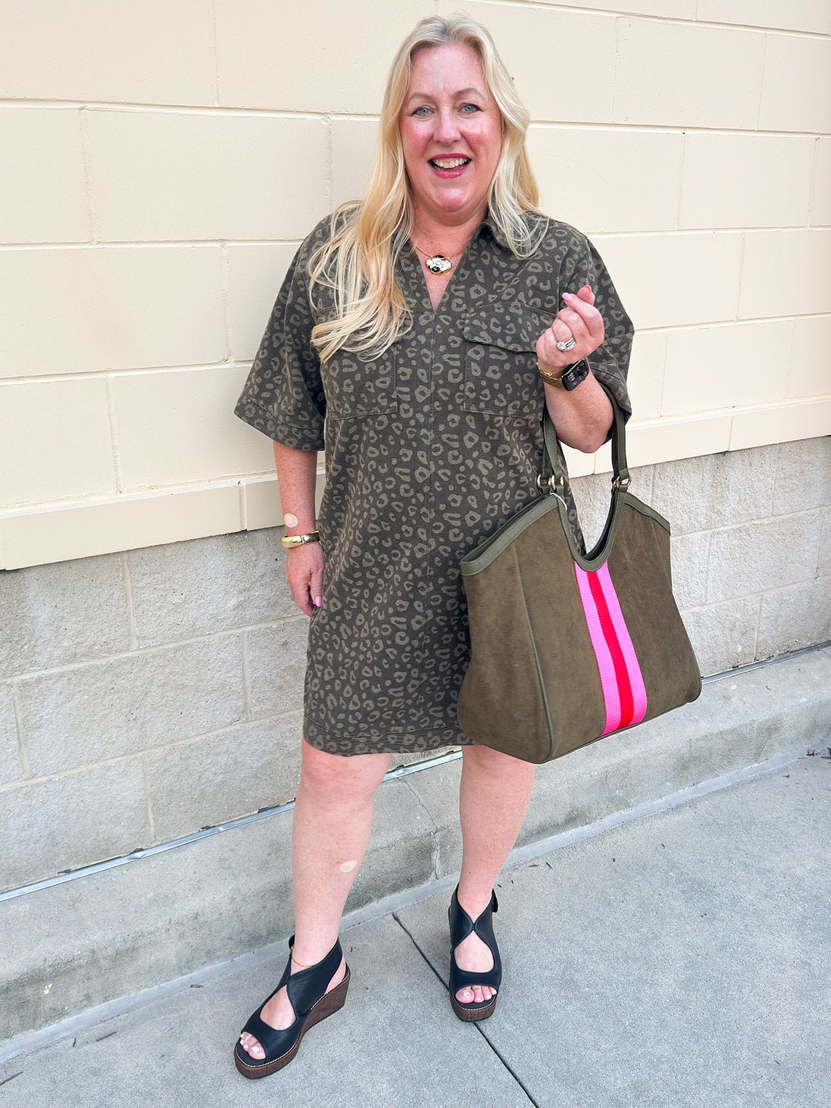 Olive Instinct Mini Dress - The Pink Pineapple 850