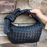 Onyx Knot Woven Clutch - The Pink Pineapple 850