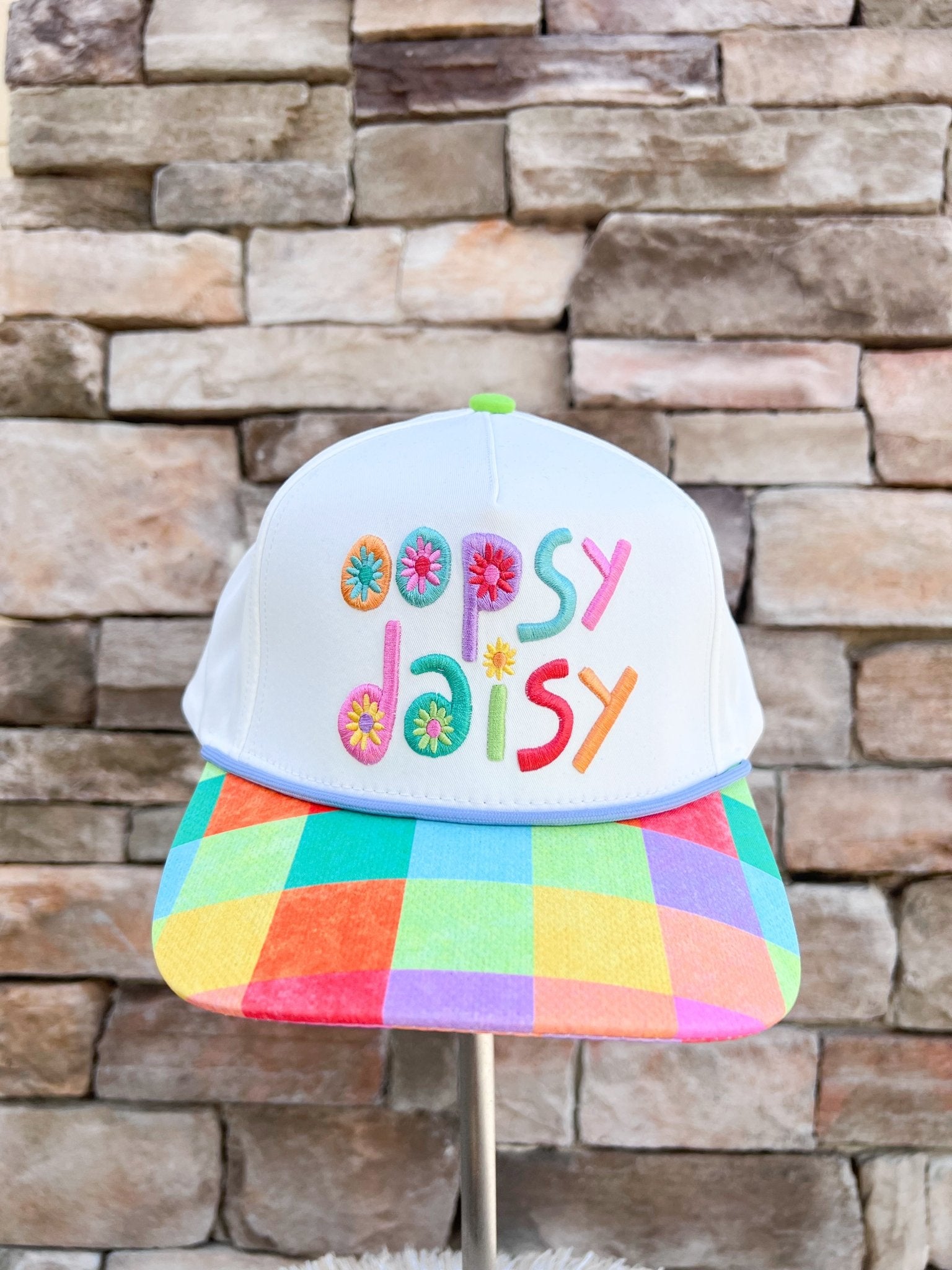 Oopsy Daisy Floral Embroidered Snapback Hat - The Pink Pineapple 850