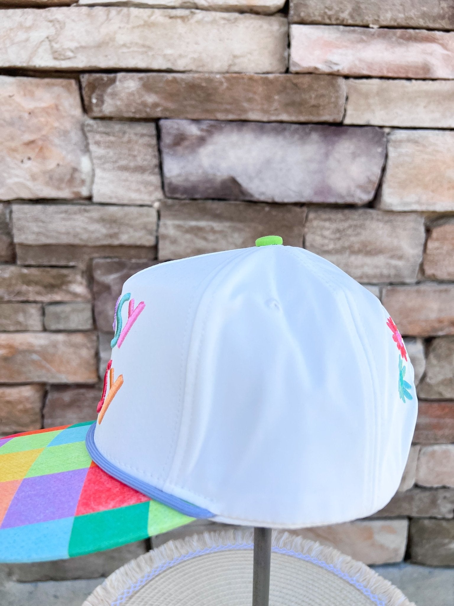 Oopsy Daisy Floral Embroidered Snapback Hat - The Pink Pineapple 850