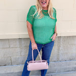 Open Air Textured Knit Top - The Pink Pineapple 850