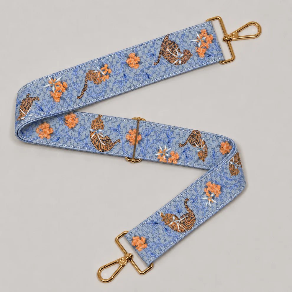 Orange & Navy Silk Purse Strap - The Pink Pineapple 850