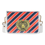 Orange & Navy Tiger Stripe Stadium Crossbody Bag - The Pink Pineapple 850