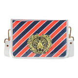 Orange & Navy Tiger Stripe Stadium Crossbody Bag - The Pink Pineapple 850
