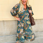 Painted Prairie Collared Midi Dress - The Pink Pineapple 850