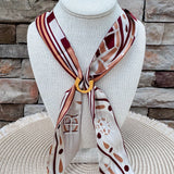 Paisley Crimson Skinny Scarf - The Pink Pineapple 850