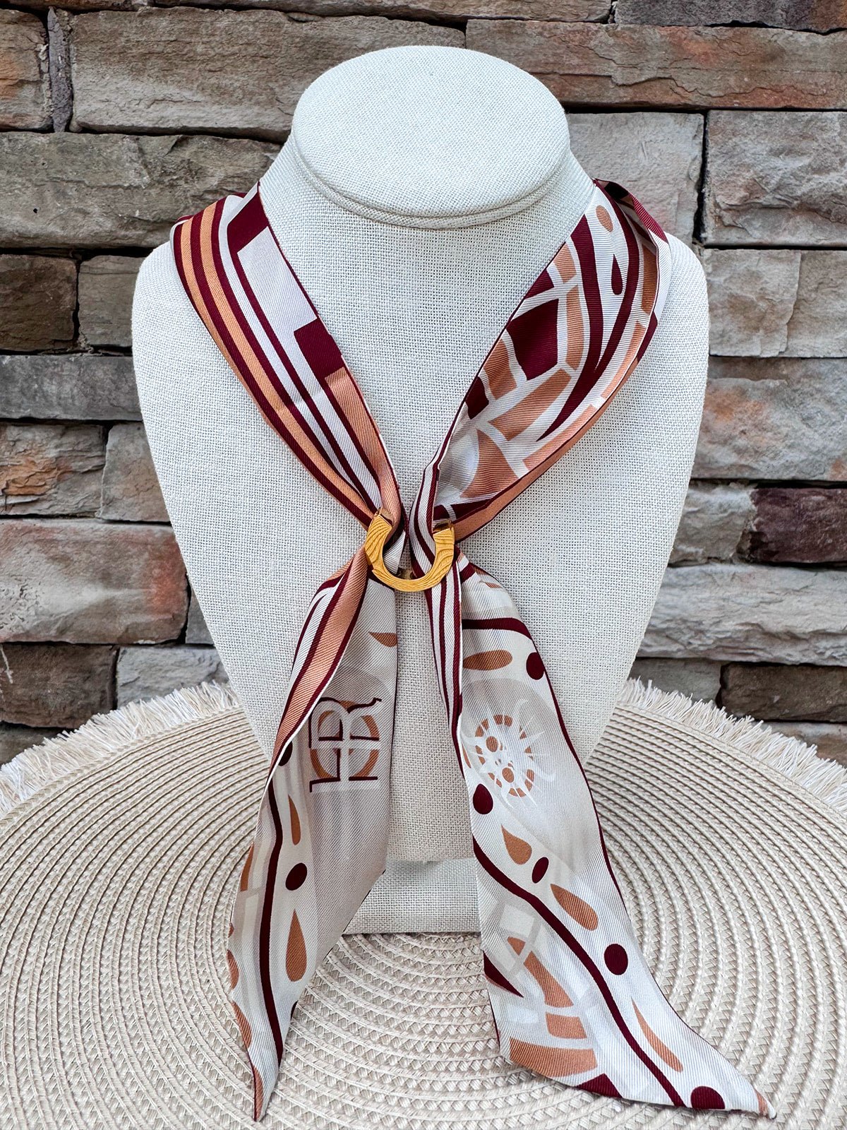 Paisley Crimson Skinny Scarf - The Pink Pineapple 850