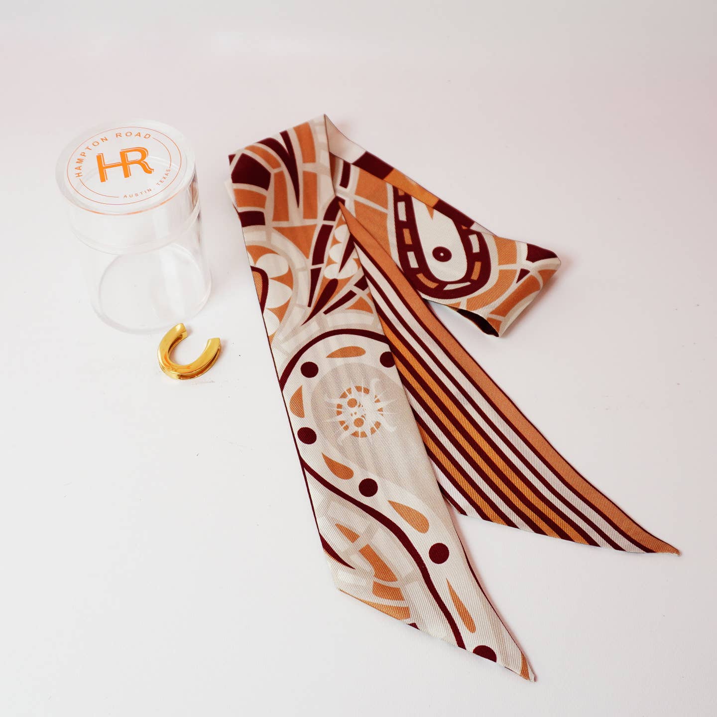 Paisley Crimson Skinny Scarf - The Pink Pineapple 850