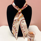 Paisley Crimson Skinny Scarf - The Pink Pineapple 850