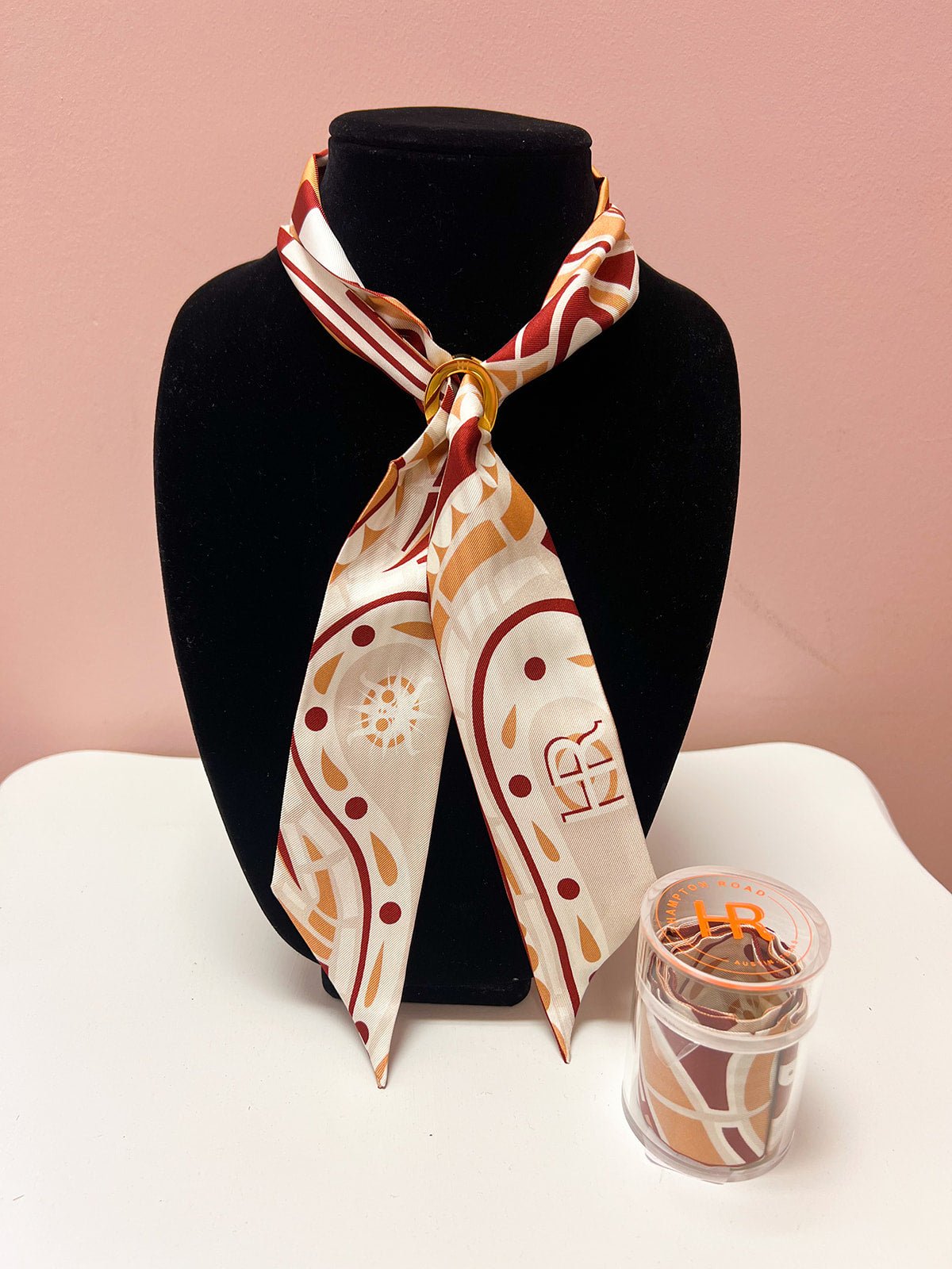 Paisley Crimson Skinny Scarf - The Pink Pineapple 850