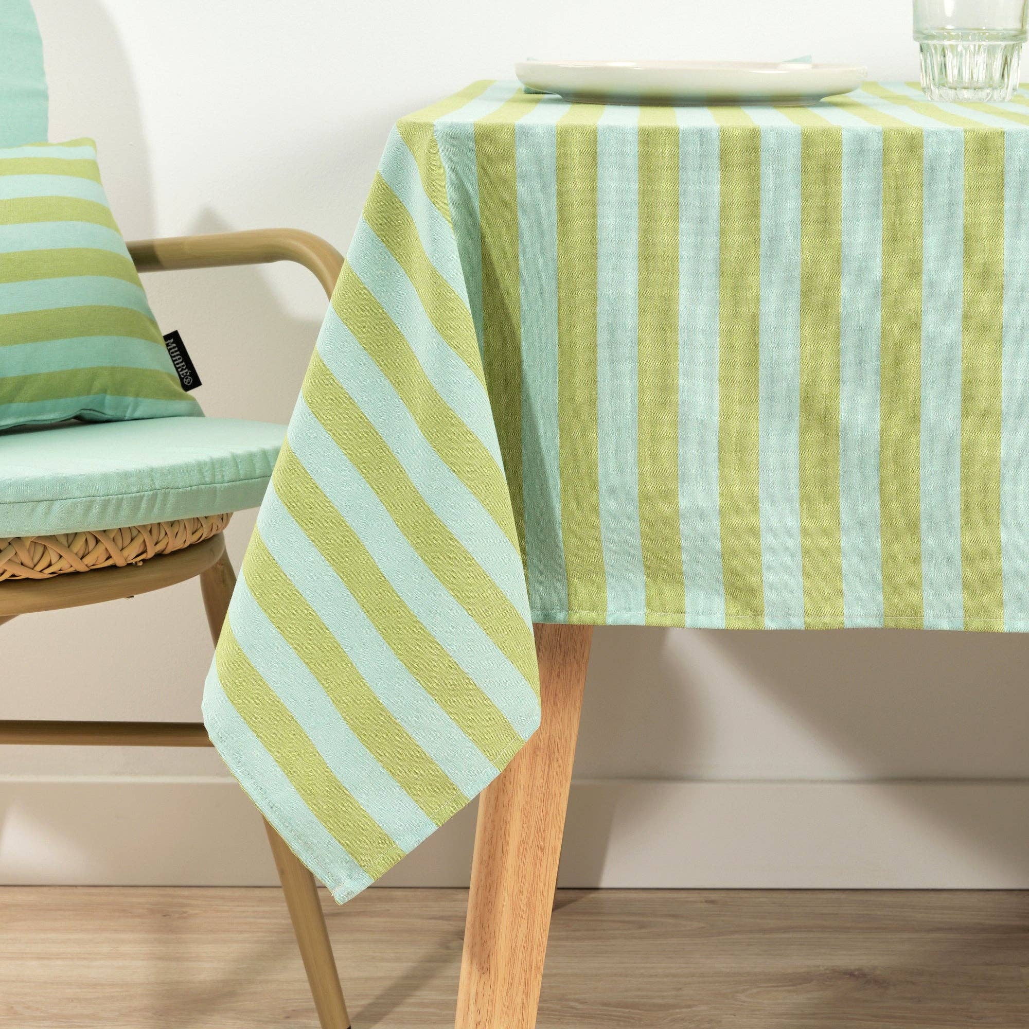 Palm Beach Stripe Tablecloth - The Pink Pineapple 850