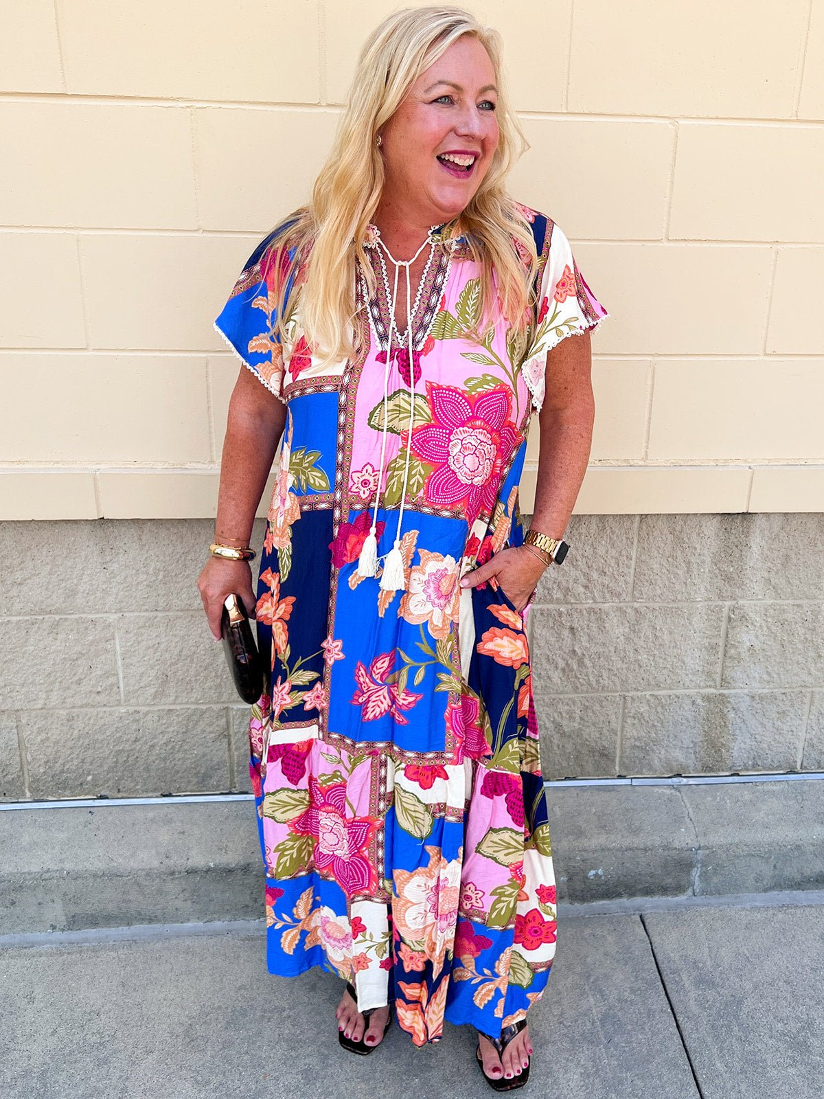 Palm Coast Reverie Midi Dress - The Pink Pineapple 850