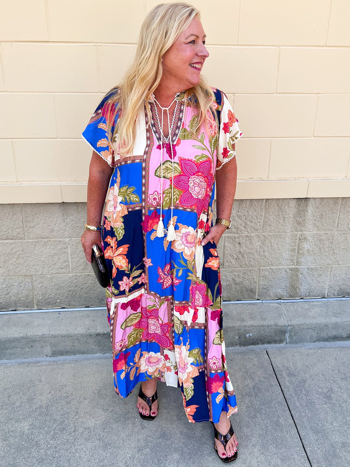 Palm Coast Reverie Midi Dress - The Pink Pineapple 850