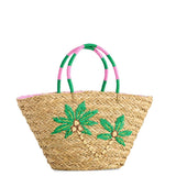 Palm Drift Seagrass Tote - The Pink Pineapple 850