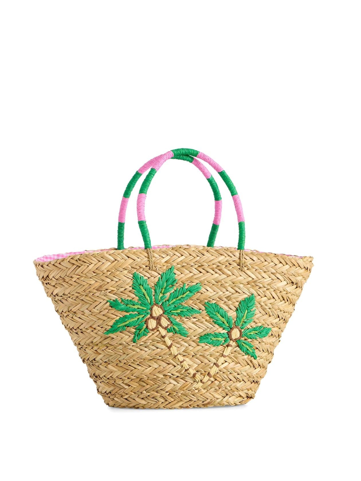 Palm Drift Seagrass Tote - The Pink Pineapple 850