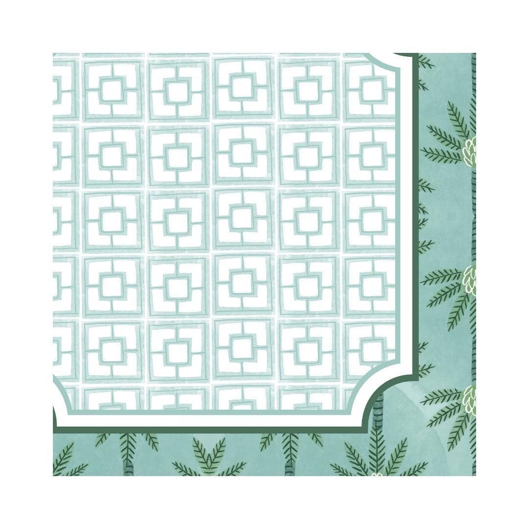 Palm Springs Mahjong Mat - The Pink Pineapple 850