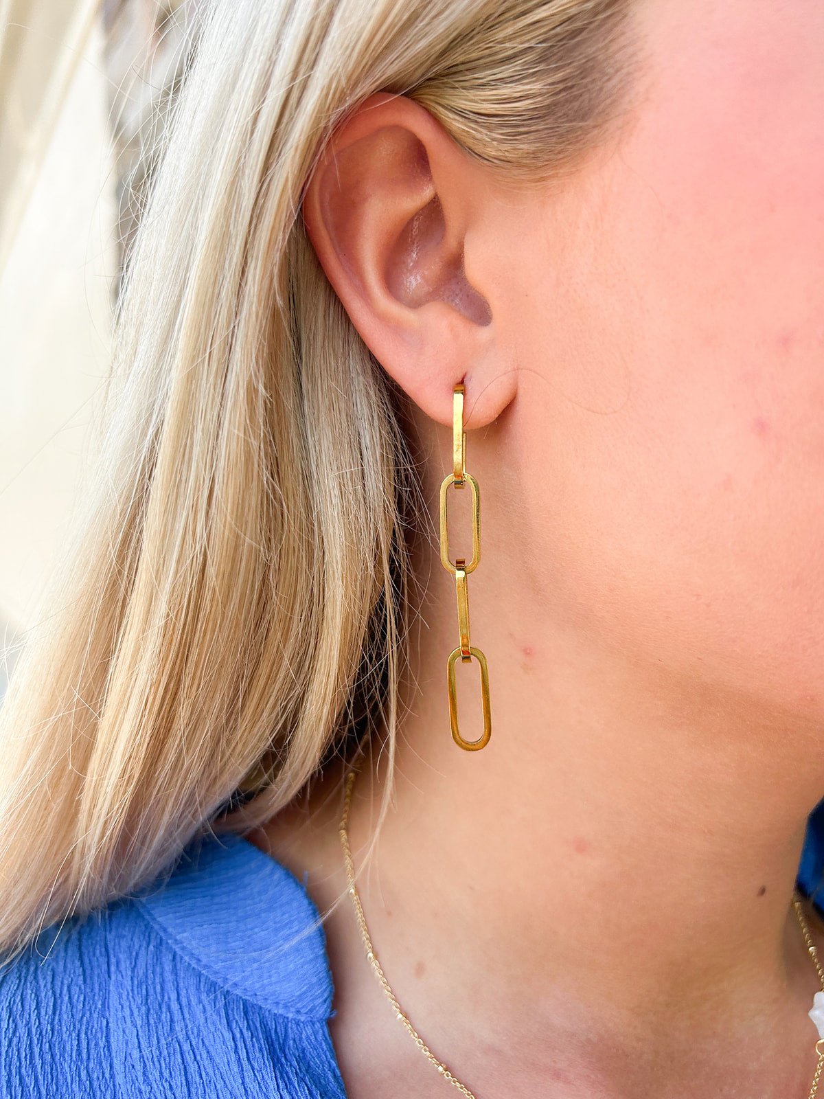 Paperclip Earrings - The Pink Pineapple 850