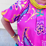 Parade of Petals Bubble Sleeve Blouse - The Pink Pineapple 850