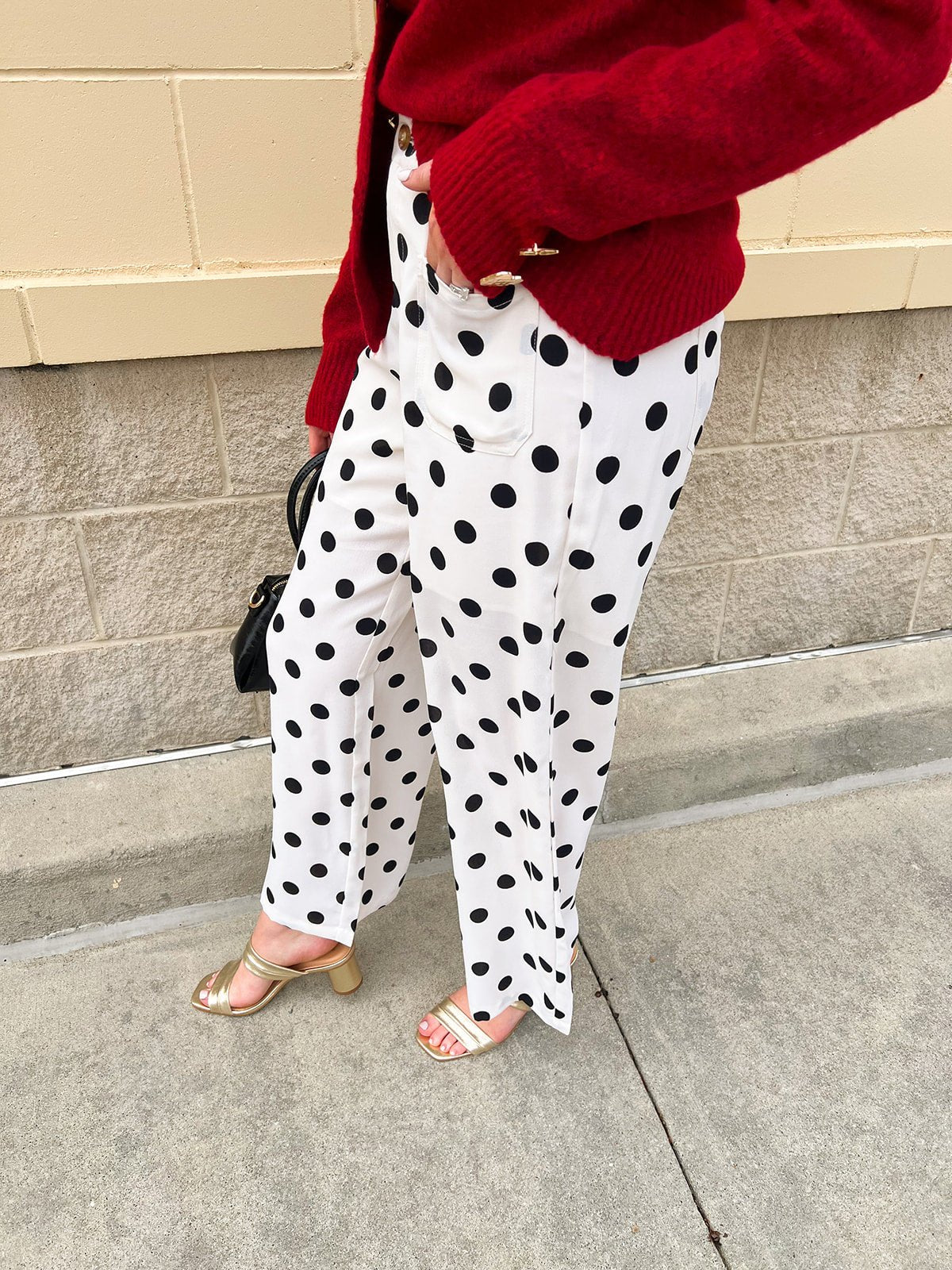 Parisian Poise Polka Dot Pants - The Pink Pineapple 850