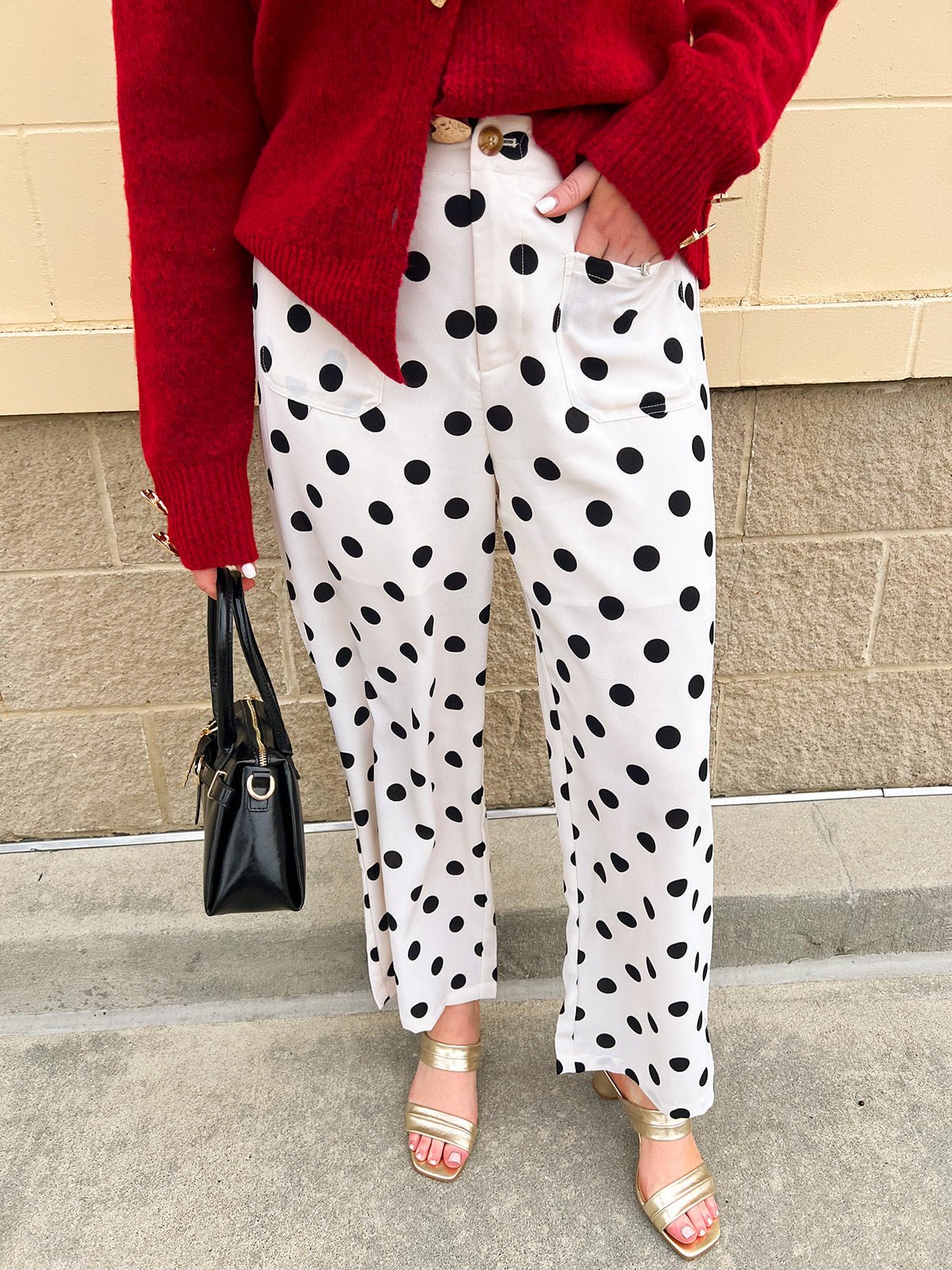 Parisian Poise Polka Dot Pants - The Pink Pineapple 850