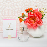 Partner in Wine Paper Clip Letterpress Greeting Card - The Pink Pineapple 850